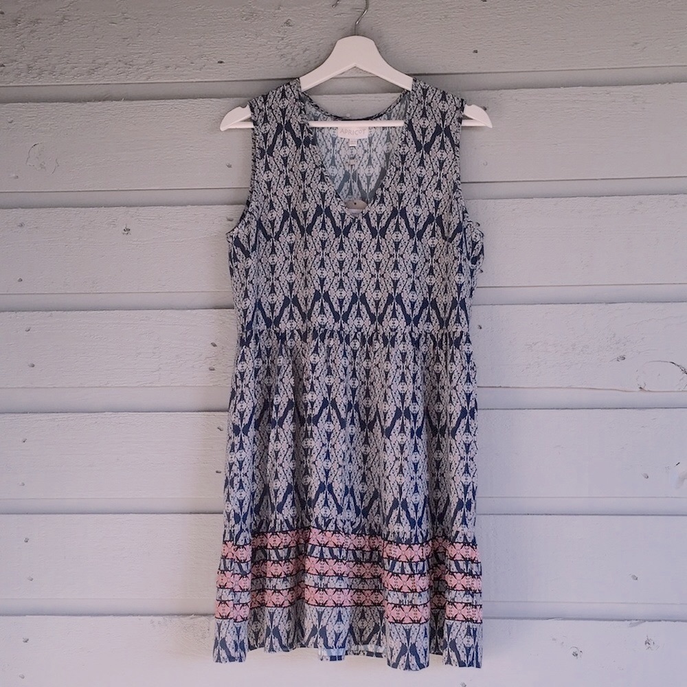 NWT SUNDRESS/JUMPER BOHO GYPSY MOSAIC PRINT/DROP WAIST/FLOUNCE RUFFLE